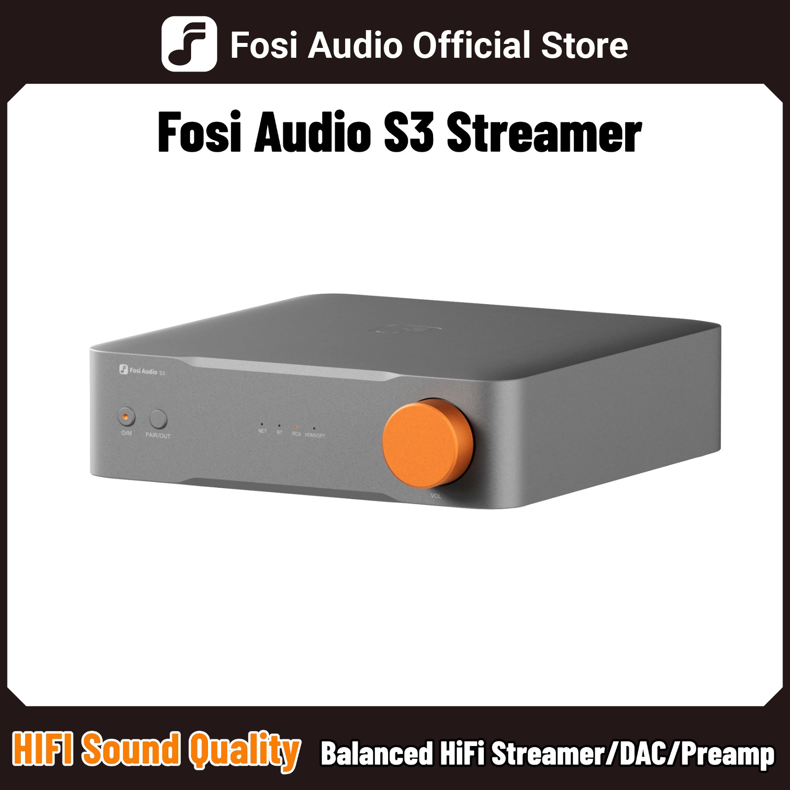 Dac Streamer Network Player - Fosi Audio S3 HiFi-музыкальный стример Bluetooth