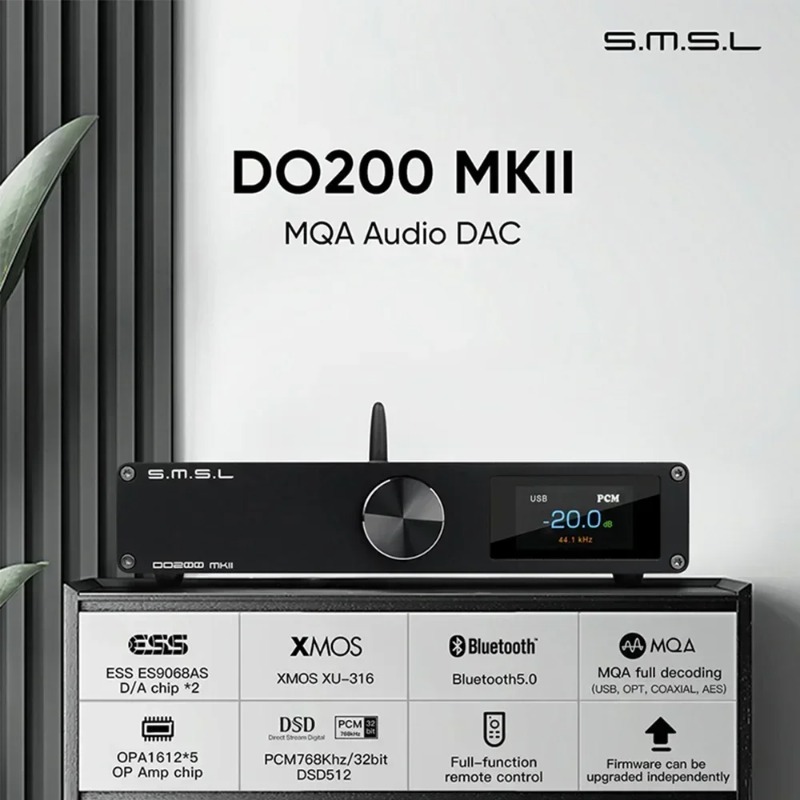 SMSL DO200 MKII Bluetooth 5.0  – обзор и цена Dac Usb Coaxial Optical Bluetooth