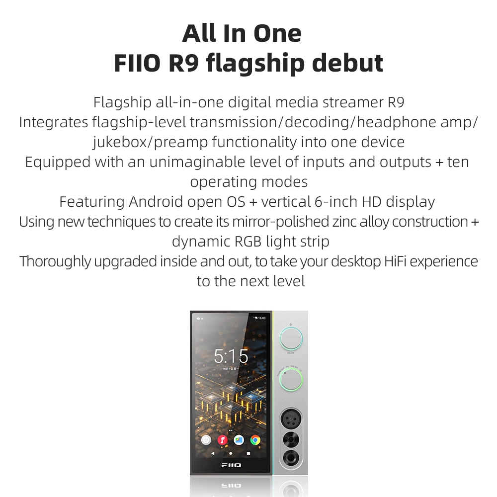 FiiO R9 Android медиастример с – обзор и цена Dac Streamer Network Player