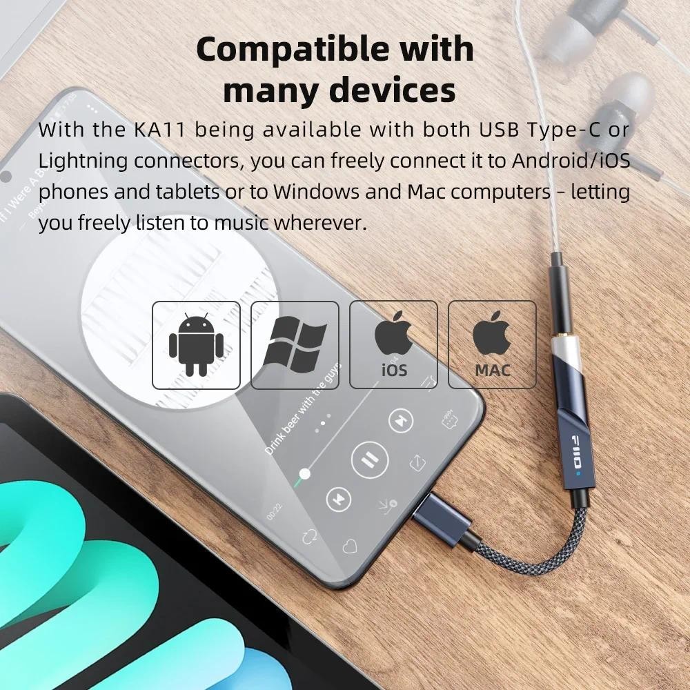 FiiO JadeAudio KA11 USB ЦАП Ус – обзор и цена Portable Dac Dongle Usb C